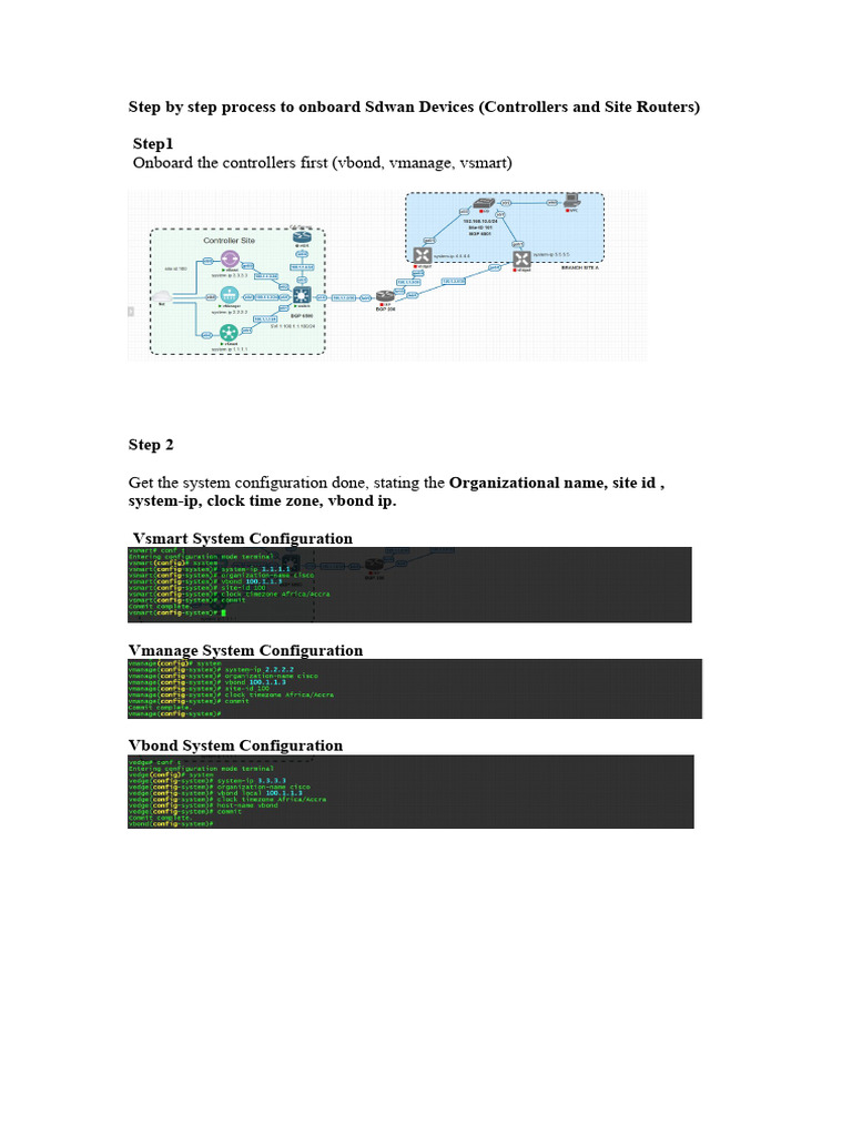 Onboarding SD-WAN Devices Guide | PDF | Public Key Certificate ...