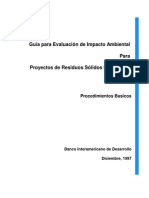 Guía para Evaluación de Impacto Ambiental para Proyectos de Residuos Solidos Municipales