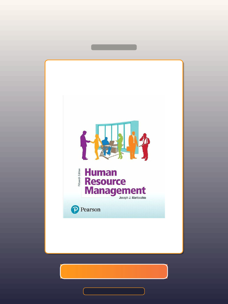Human Resource Management 15th Edition Joseph J Martocchio E-book ...