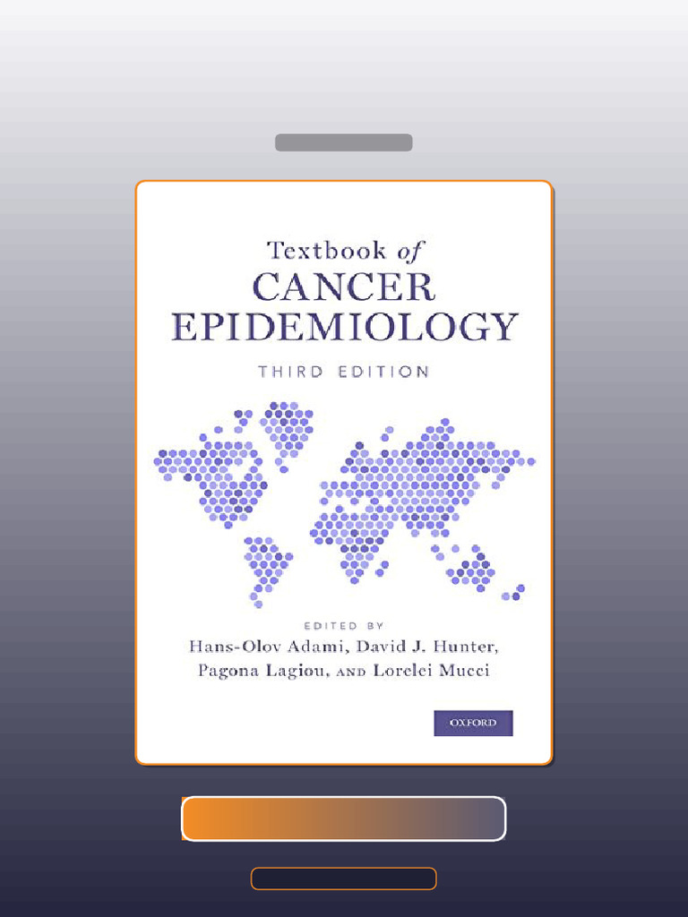 Textbook of Cancer Epidemiology 3e by HansOlov Adami David J Hunter ...