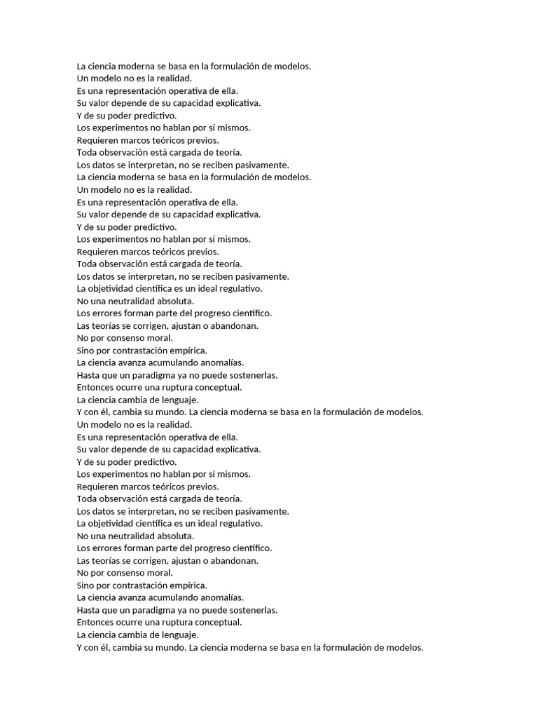 El funcionamiento de la ciencia moderna y sus sistemas. | PDF | Teoría ...
