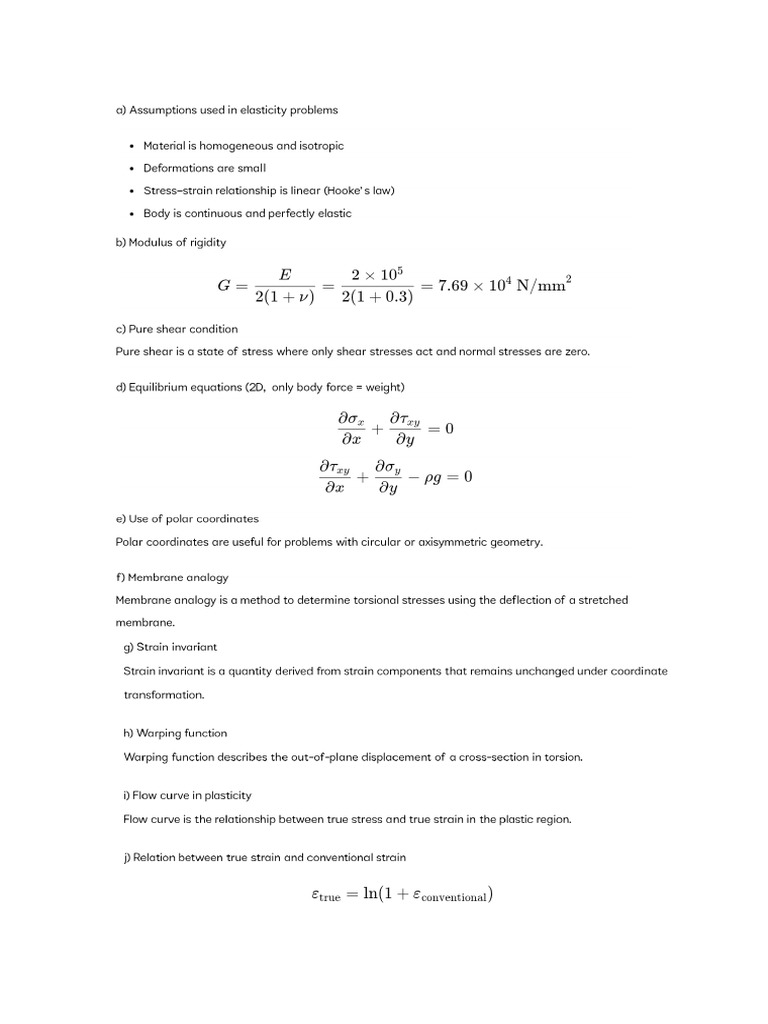 Wrem Theory of Elasticity and Plasticity | PDF