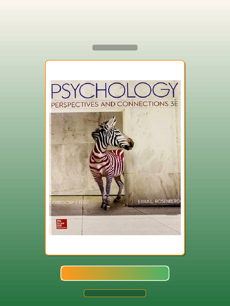 Downloadable Psychology Perspectives and Connections 3rd Edition Feist ...