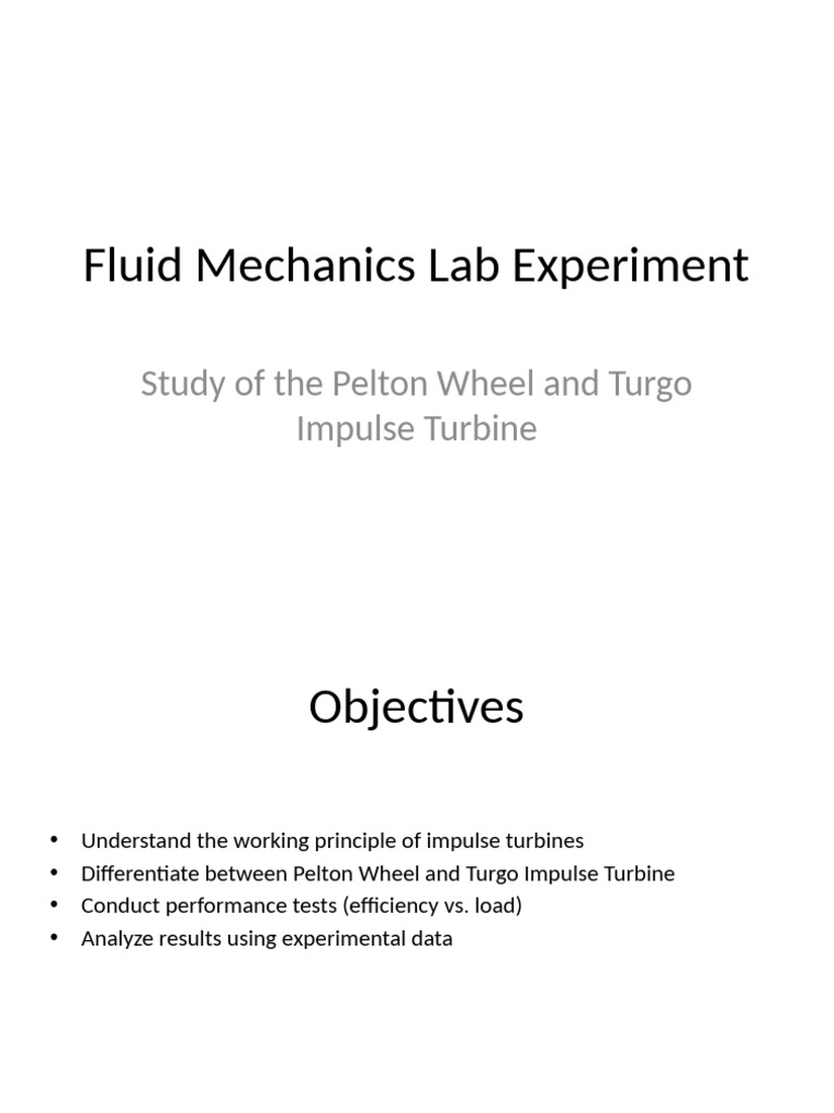 Pelton vs Turgo Impulse Turbine Lab | PDF | Turbine | Flow Measurement