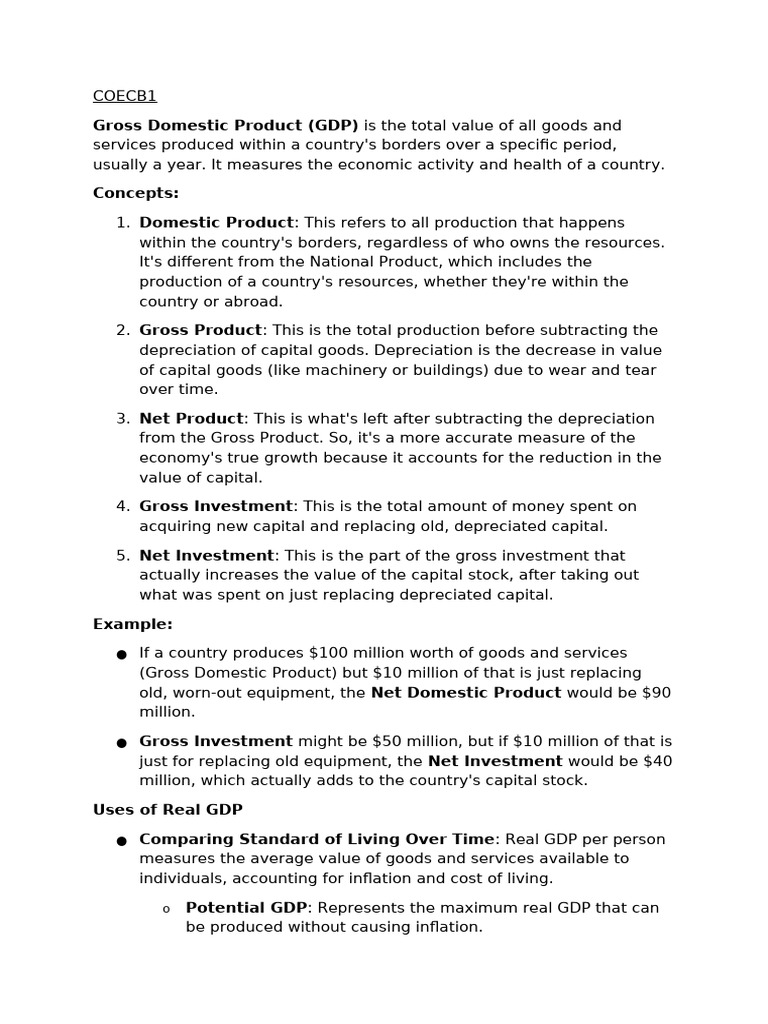 COECB1 Notes | PDF | Cost Of Living | Exchange Rate