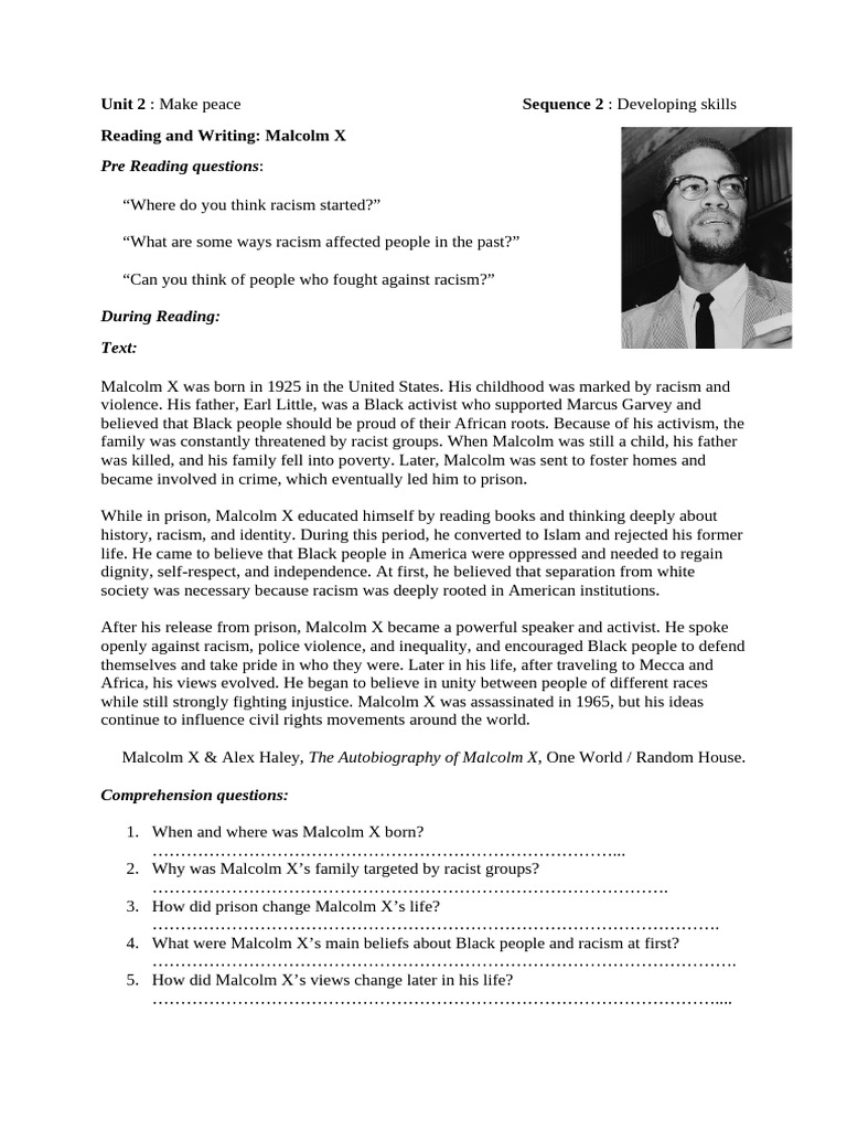Malcolm X | PDF | Malcolm X | Politics And Race