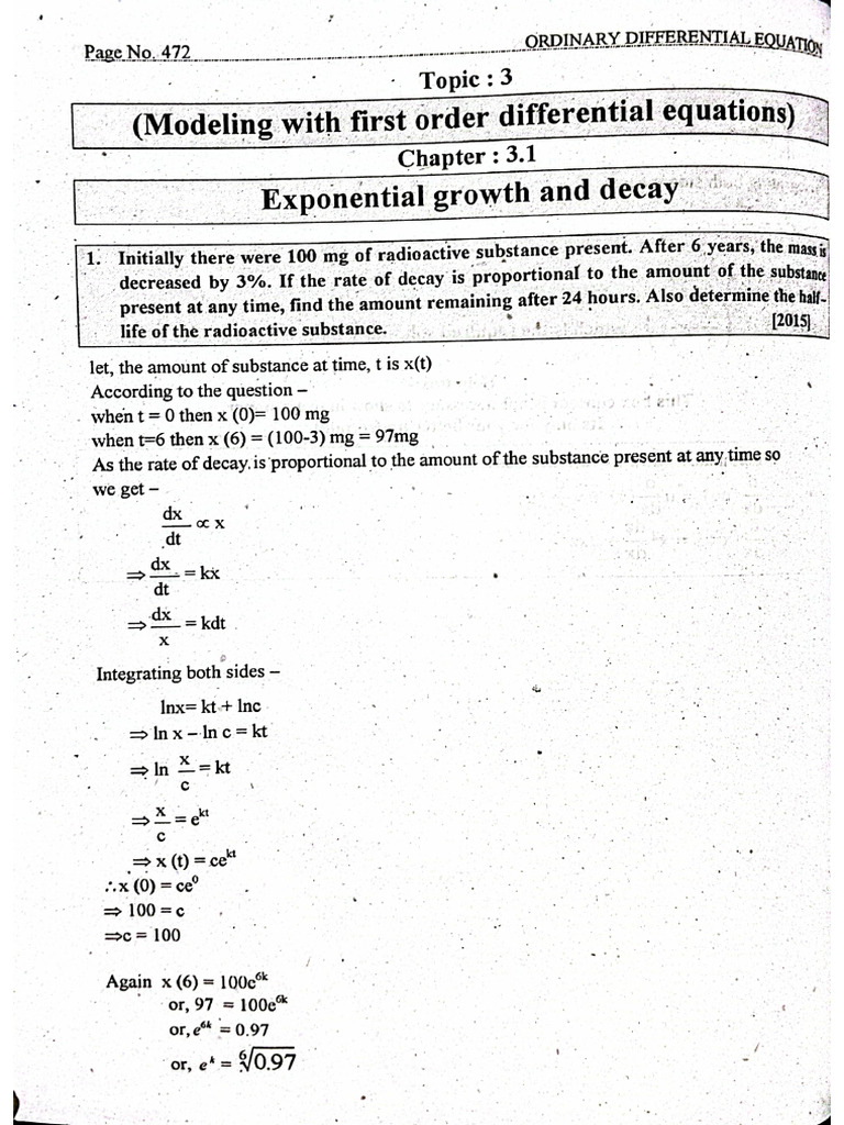 ODE Chapter 3, Topics 3 | PDF