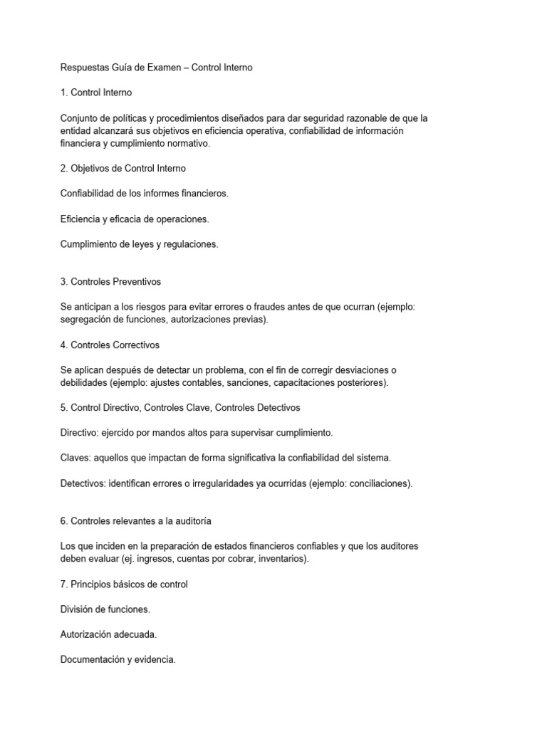 Guía de Control Interno y Auditoría | PDF | Auditoría | Estado financiero