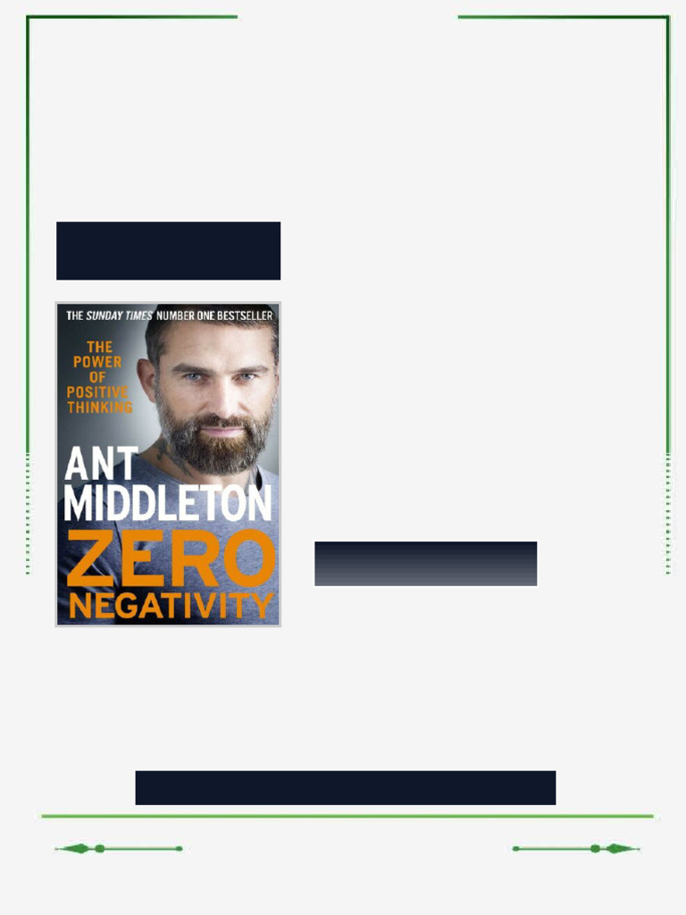 Zero Negativity The Power of Positive Thinking 1st Edition Ant ...