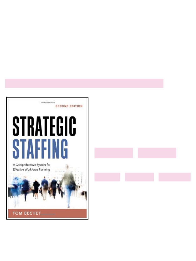 Strategic Staffing A Comprehensive System for Effective Workforce ...