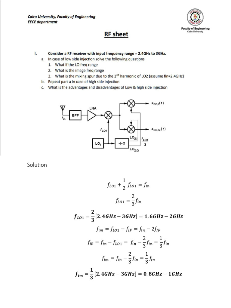 RF Mixer Frequency Analysis and Noise | PDF | Signal To Noise Ratio ...