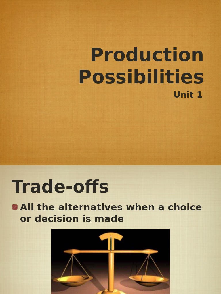 Understanding Production Possibilities Curve | PDF | Opportunity Cost ...