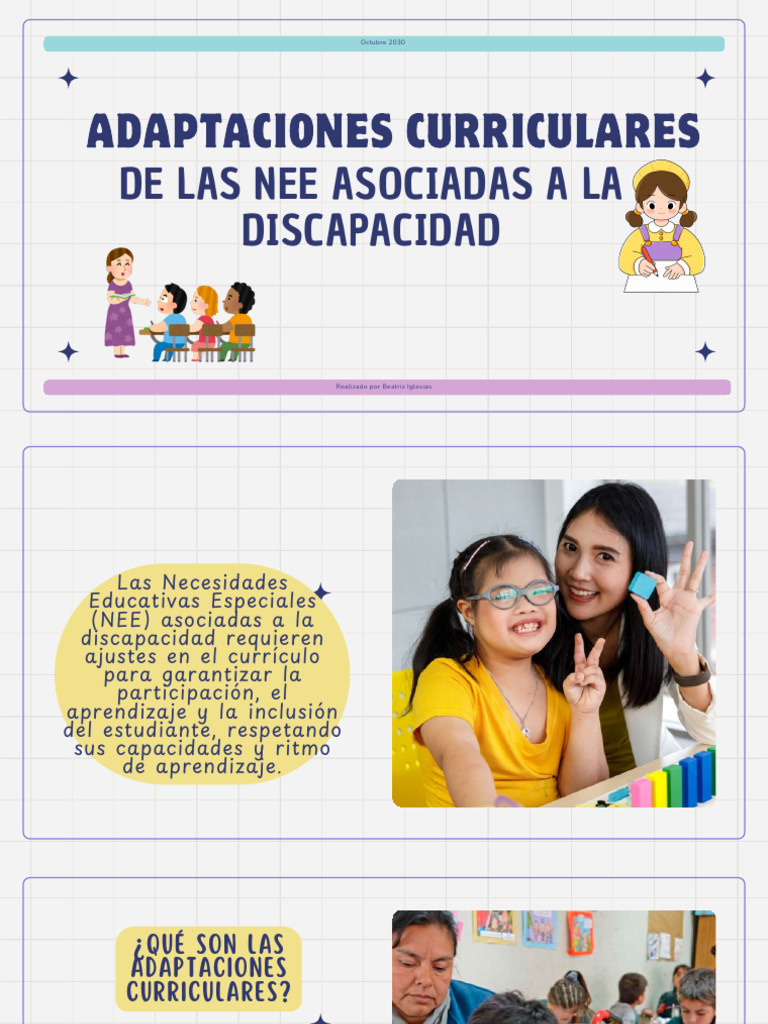Adaptaciones Curriculares para NEE | PDF | Plan de estudios | Aprendizaje