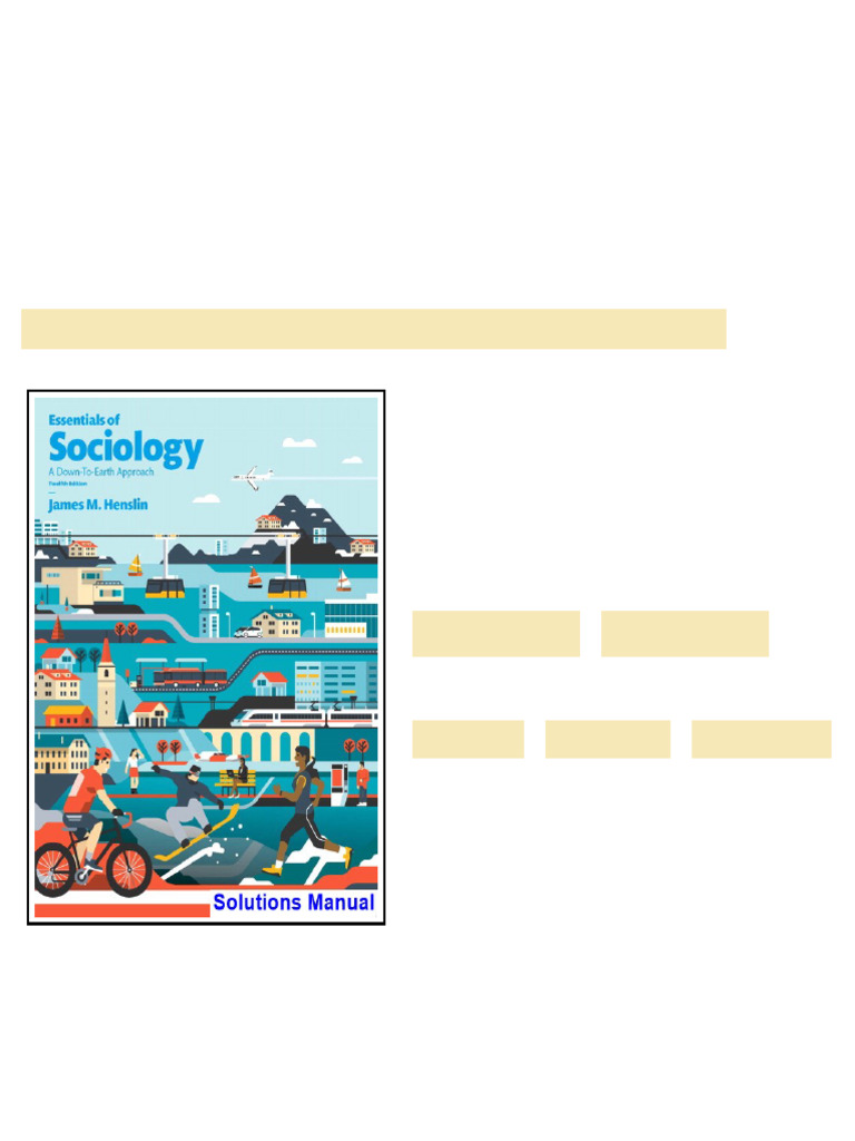 Essentials of Sociology 12th Edition Henslin Solutions Manual Ready to Read | PDF | Deviance ...