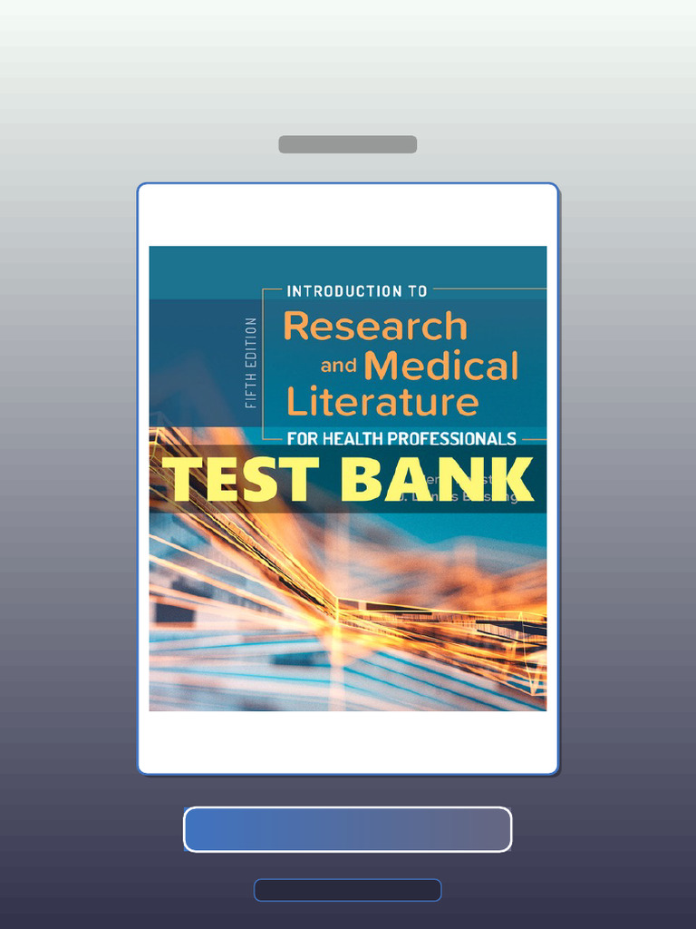 Introduction to Research and Medical Literature for Health Professionals 5 Ed Forister E-book ...