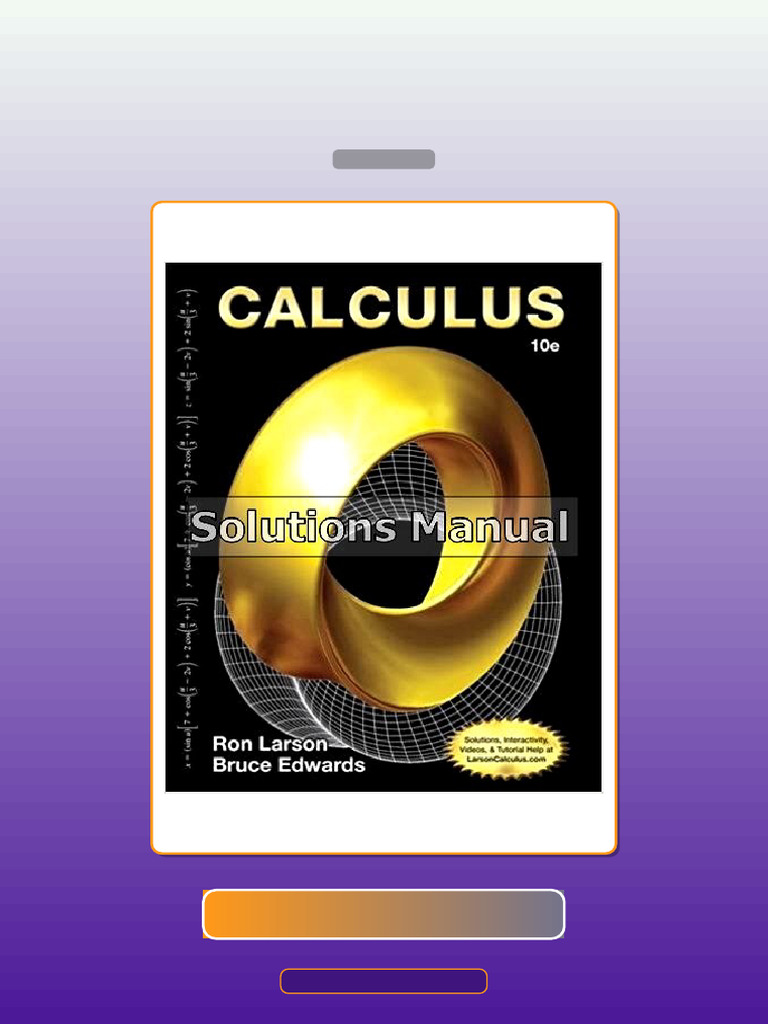 Calculus 10th Edition Larson E-book Testbank Solutions | PDF | Integral ...