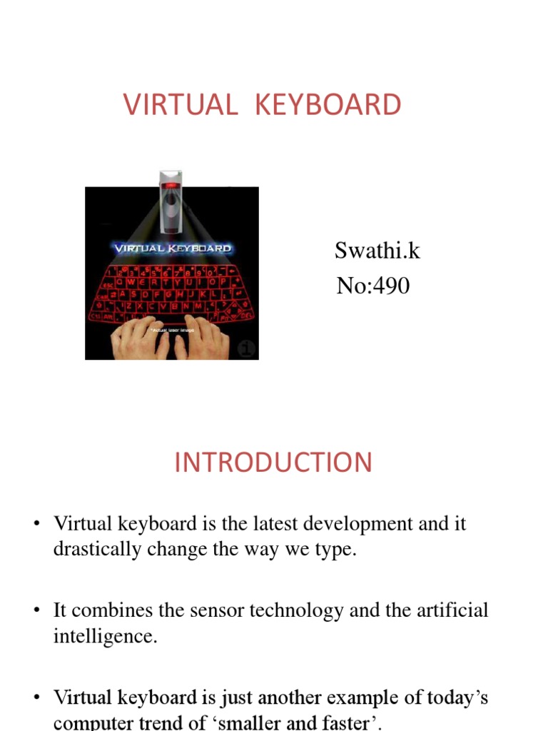 Virtual Keyboard | PDF | Computer Keyboard | Equipment