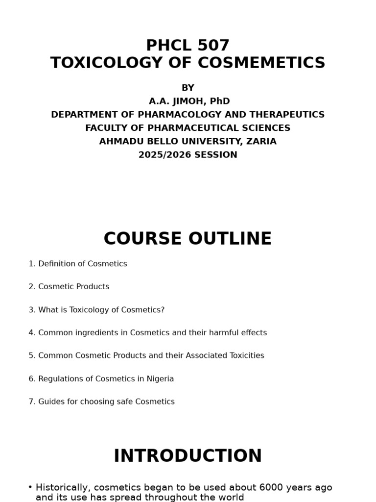 PHCL 507 PP SLIDES | PDF | Cosmetics | Sunscreen