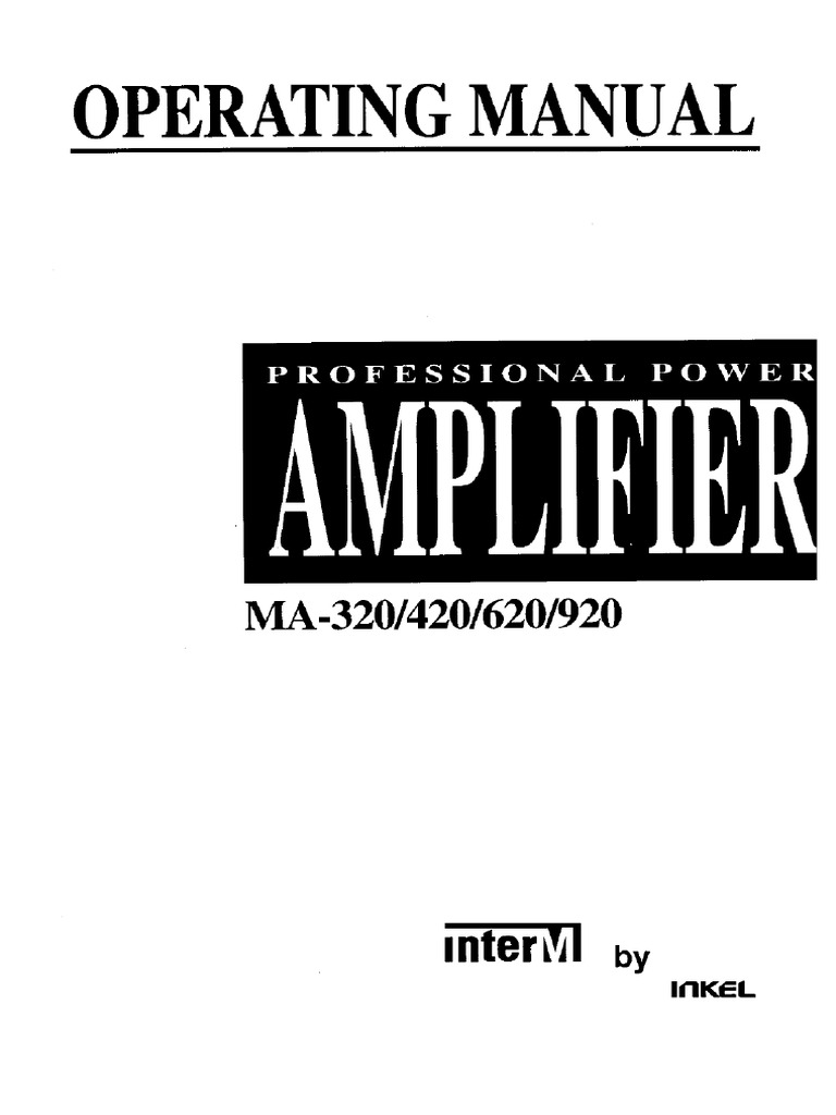 Inkel Ma-320 Ma-420 Ma-620 Ma-920 SM | PDF