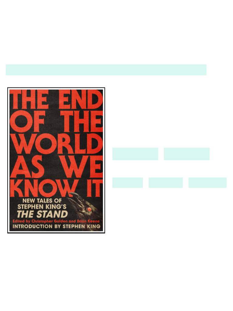 The End of the World as We Know It ebook perfectly formatted version | PDF