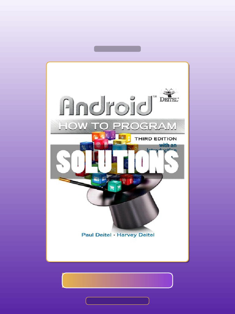 Android How to Program 3 Ed Deitel E-book Testbank Solutions | PDF ...