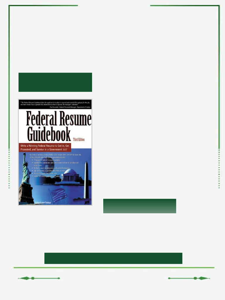 Federal Resume Guidebook Write a Winning Federal Resume to Get in Get ...