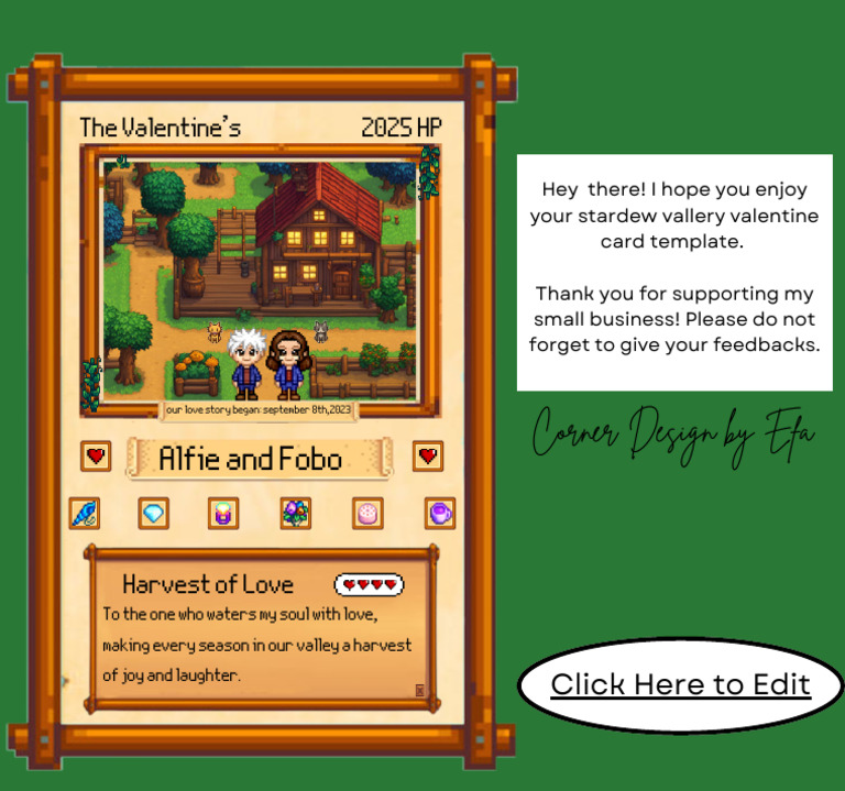 Stardew Valley Valentines Day Card | PDF