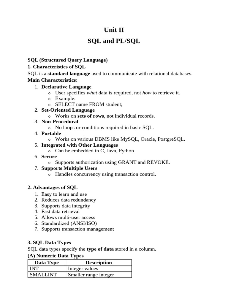 SQL and PL/SQL Overview and Commands | PDF | Database Index | Pl/Sql