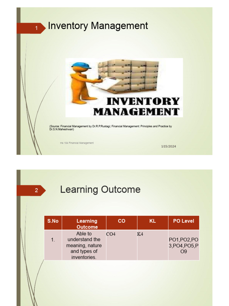 Comprehensive Guide to Inventory Management | PDF | Inventory ...