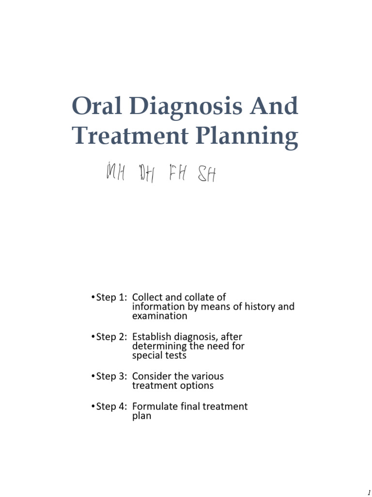 Oral Diagnosis and Treatment Planning Guide | PDF | Dental Composite ...