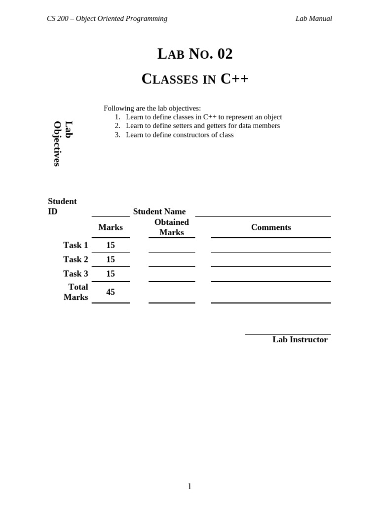 lab 2 | PDF | Constructor (Object Oriented Programming) | Programming