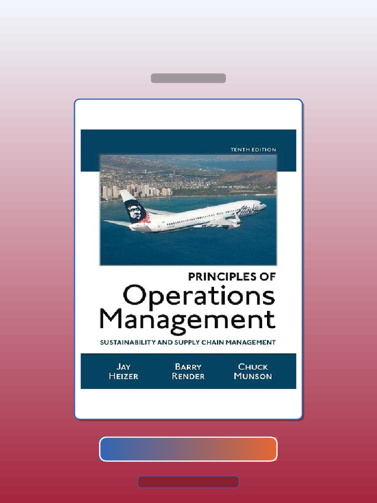 Principles of Operations Management 10th Edition Heizer E-book Testbank Solutions | PDF ...