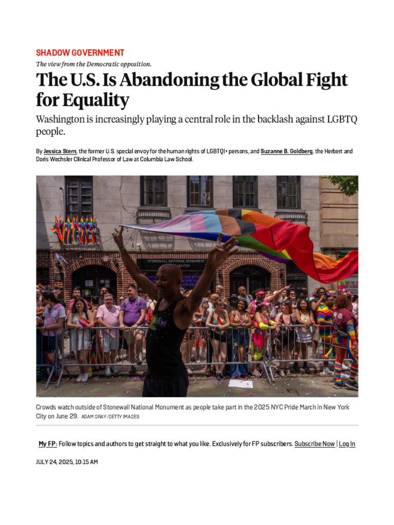 U.S. Retreats from Global LGBTQ Rights | PDF | United States Agency For ...