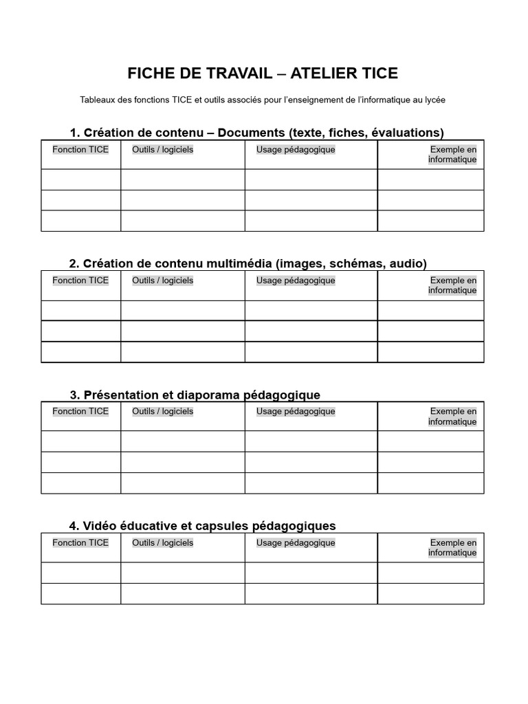 Outils TICE pour l'enseignement informatique | PDF