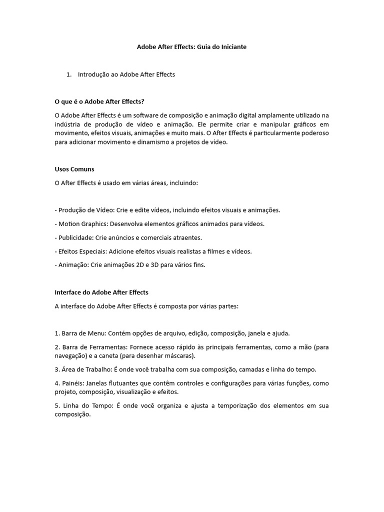 Guia Prático do Adobe After Effects | PDF