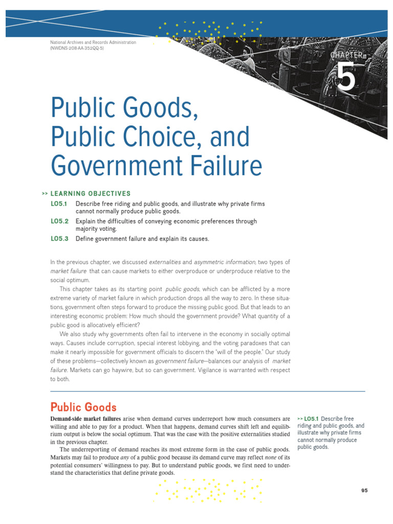 Public Goods and Government Failure Explained | PDF | Demand | Public Good