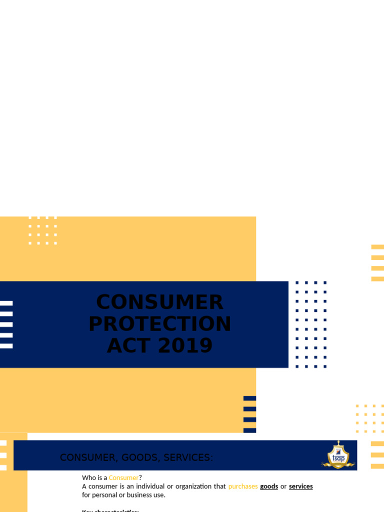 Understanding the Consumer Protection Act 2019 | PDF | Goods | Consumer ...