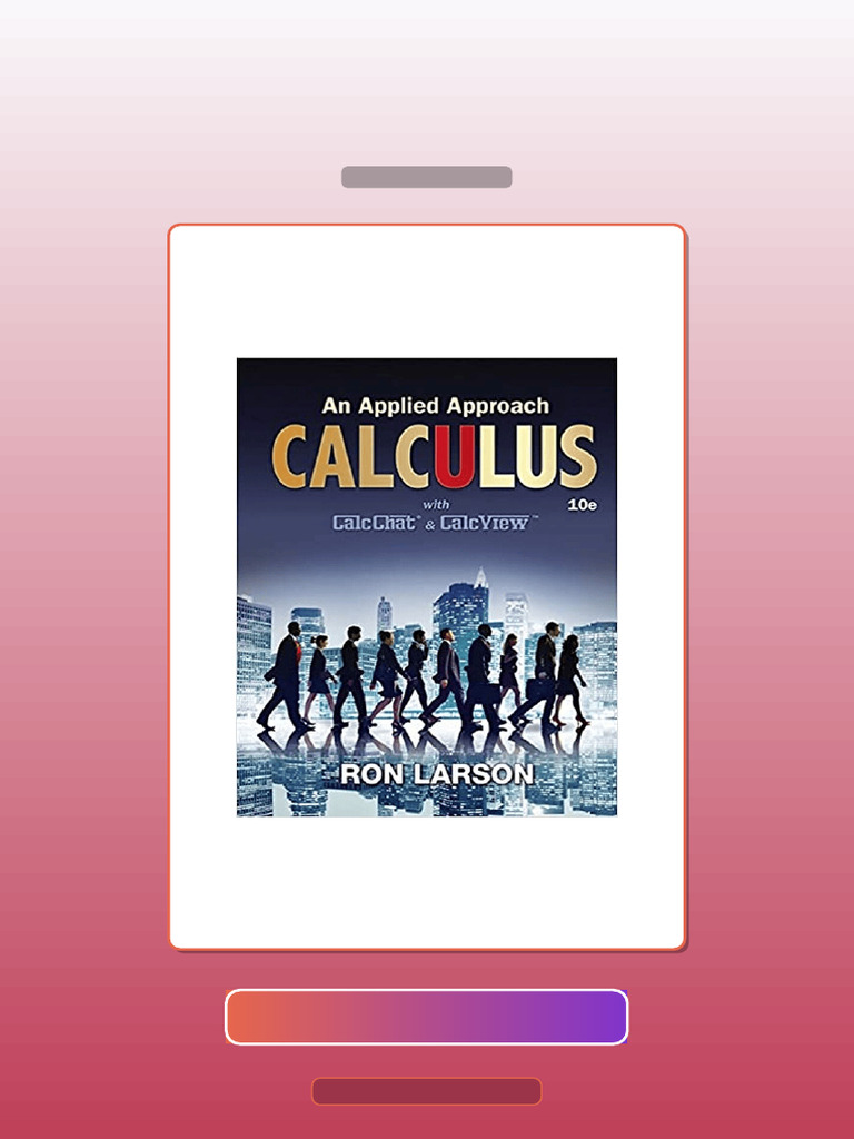 Calculus an Applied Approach 10th Edition by Ron Larson E-book Testbank ...