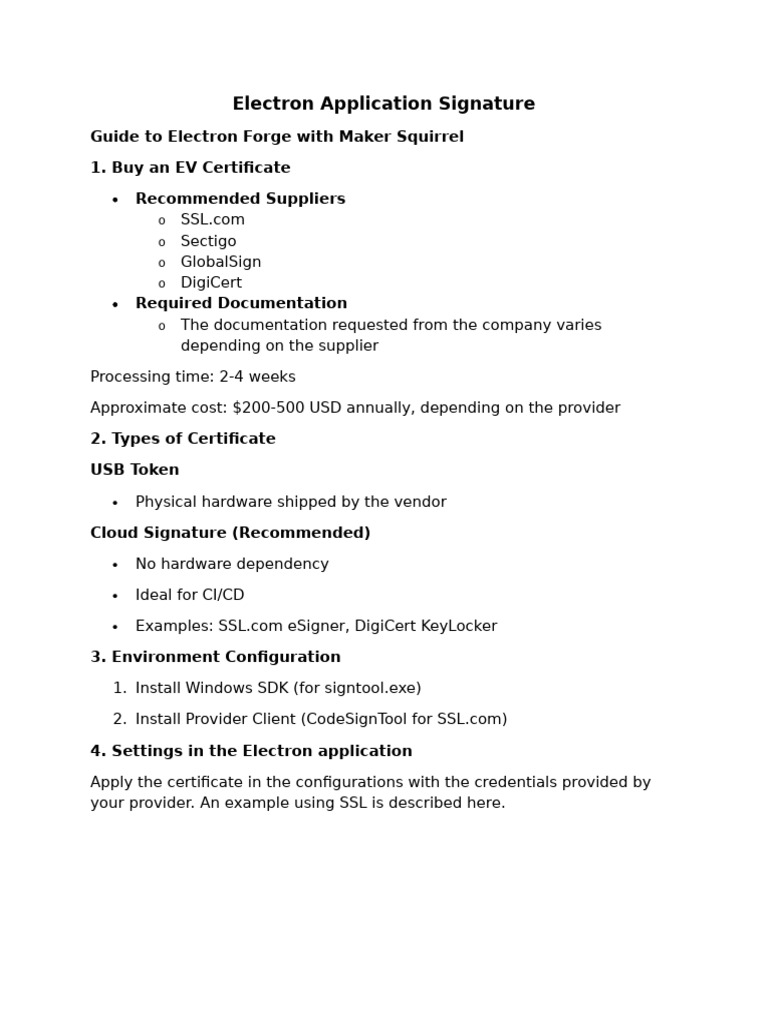 Electron Application Signature | PDF
