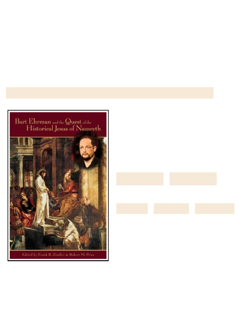 Bart Ehrman and the Quest of the Historical Jesus of