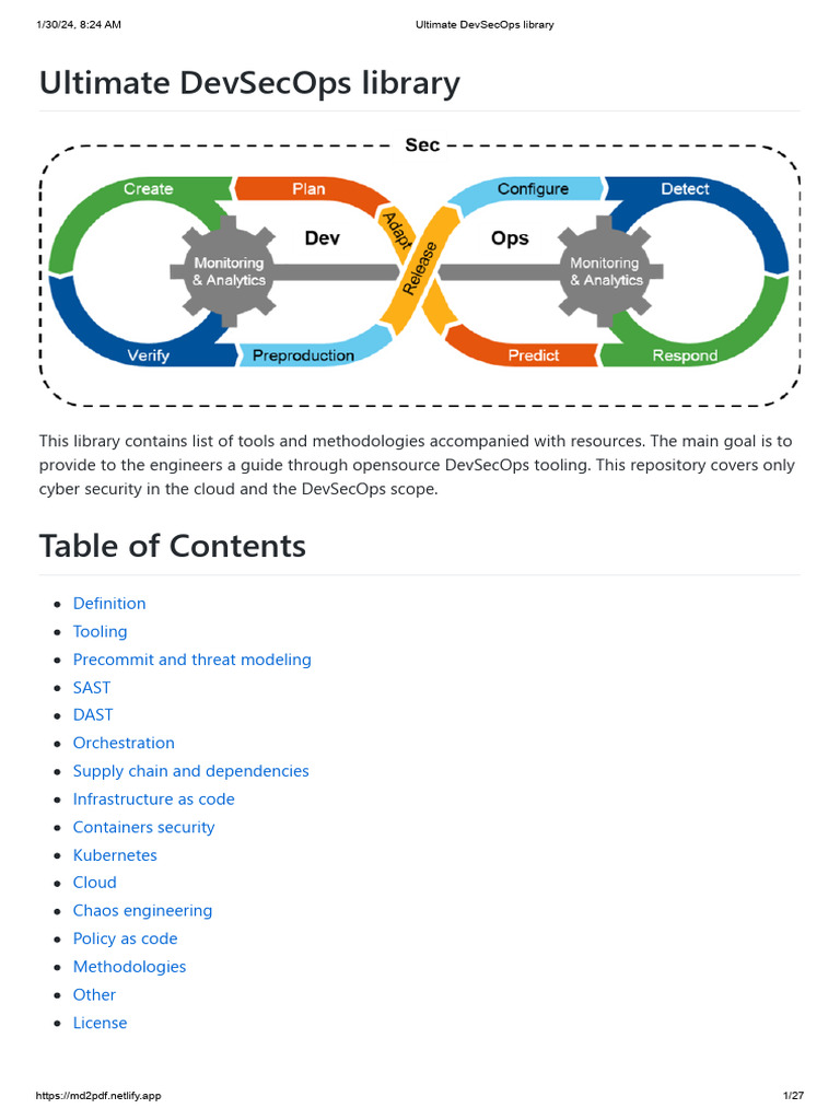 DevSecOps Tools and Methodologies Guide | PDF | Vulnerability ...