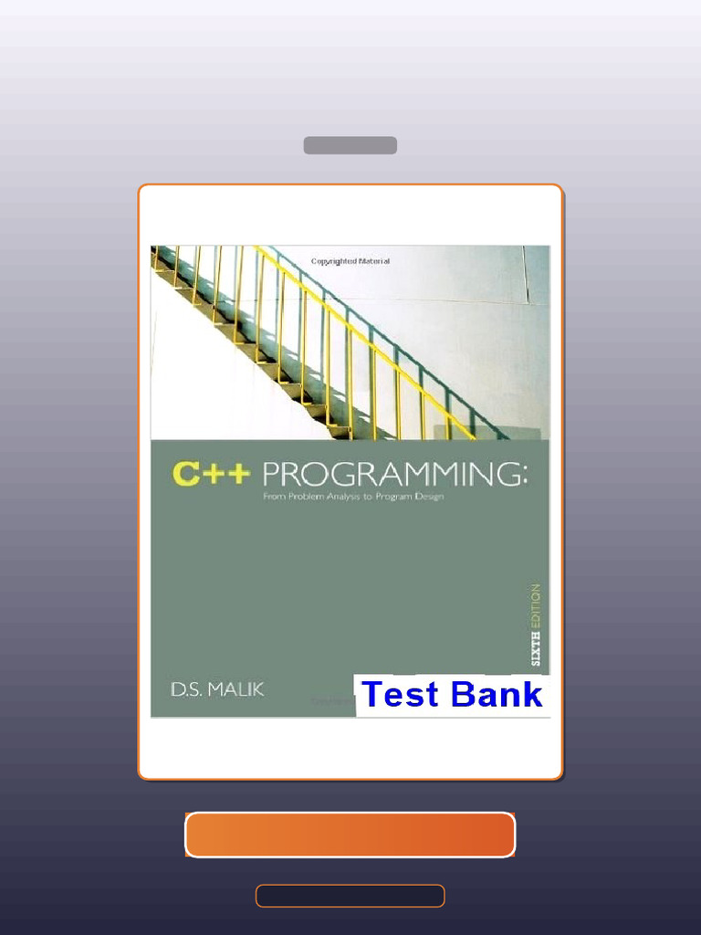 C Programming From Problem Analysis to Program Design 6th Edition Malik ...
