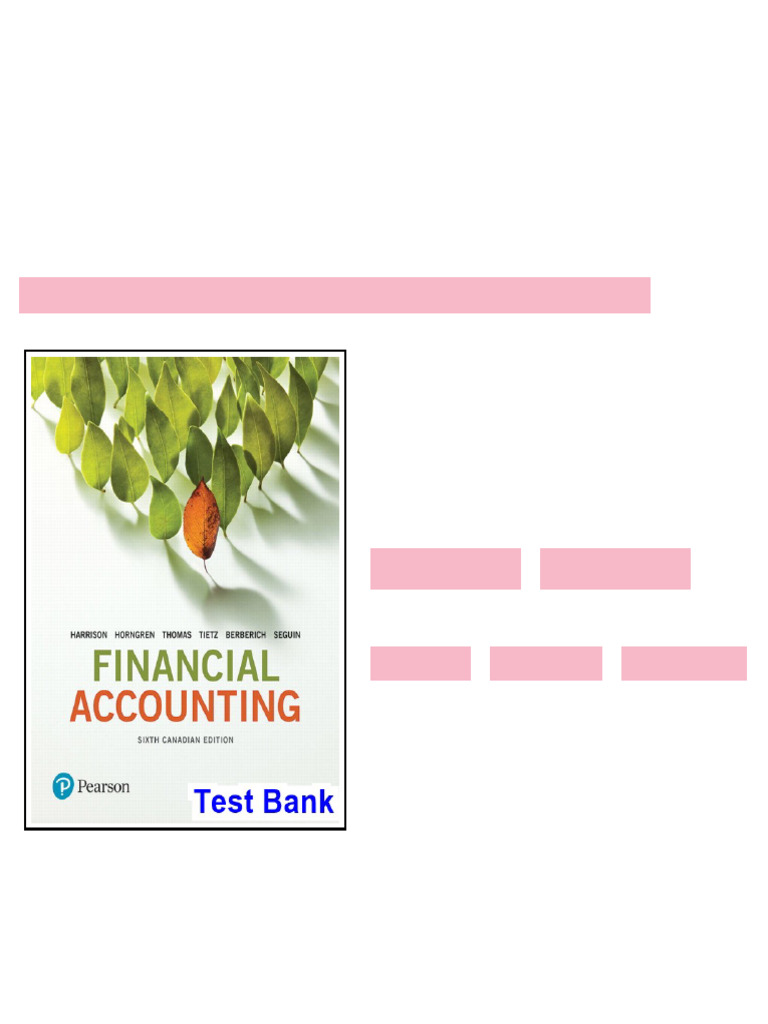 Financial Accounting Canadian 6th Edition Harrison Test Bank pdf ...
