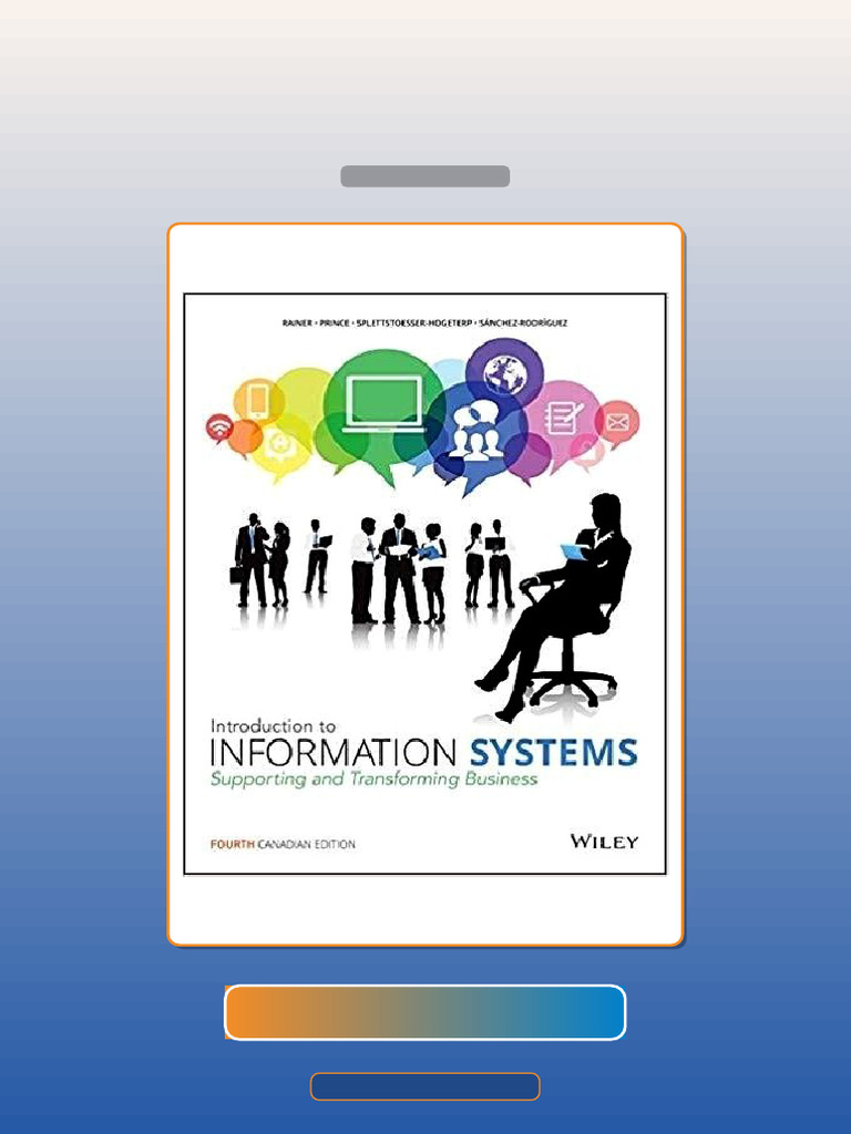 Introduction to Information Systems 4th Canadian Edition E-book ...