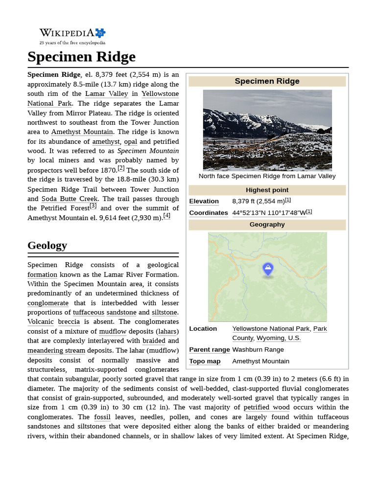 Specimen Ridge | PDF | Geology | Petrology