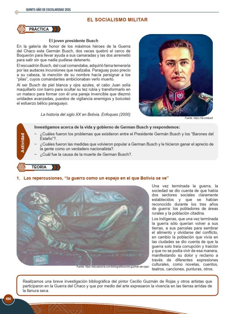 Germán Busch y el Socialismo Militar en Bolivia | PDF | Bolivia