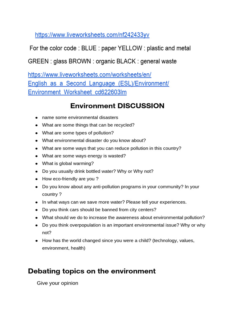 Environment Template | PDF