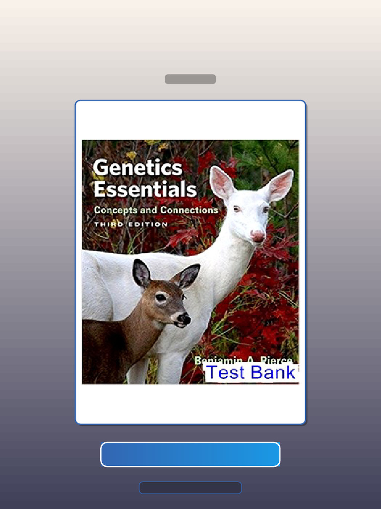 Genetics Essentials Concepts and Connections 3rd Edition Pierce E-book ...