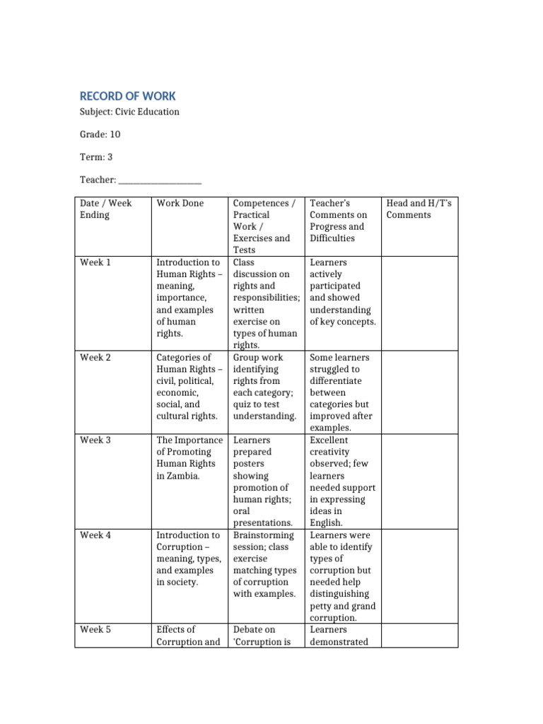 Record of Work Human Rights and Corruption | PDF | Corruption
