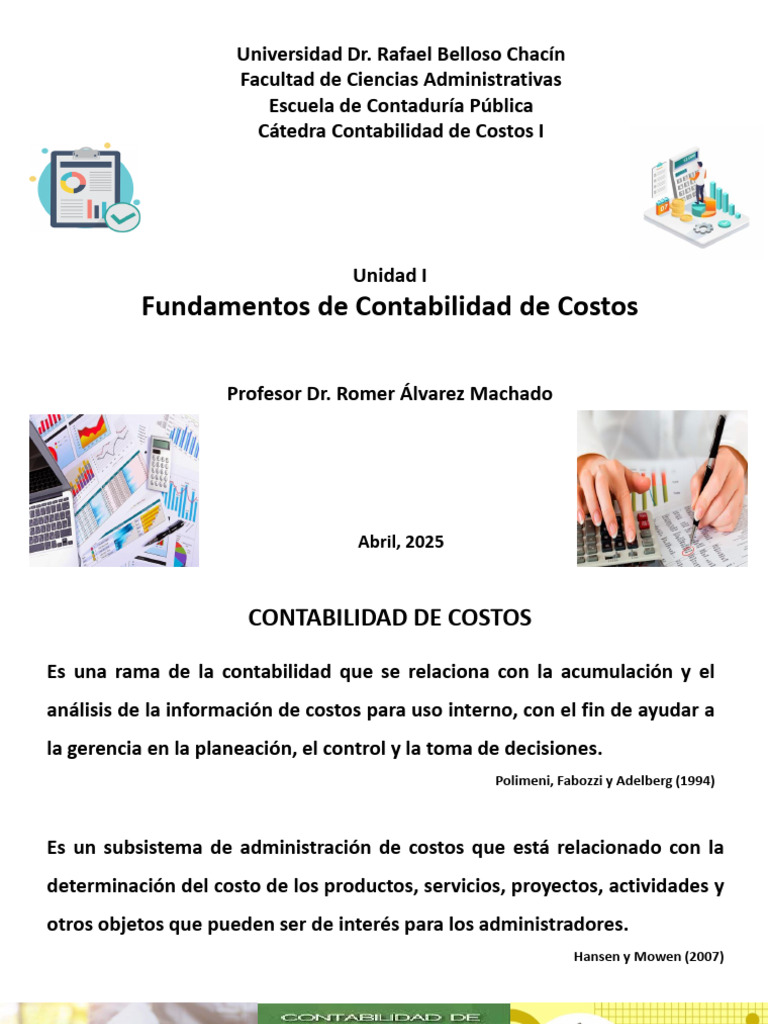 Fundamentos de Contabilidad de Costos | PDF | Costo | Contabilidad de ...